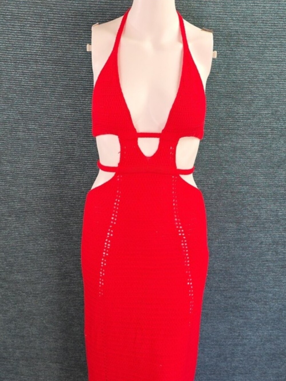 Crocheted Halter Maxi-Dress - Picture 8 of 14